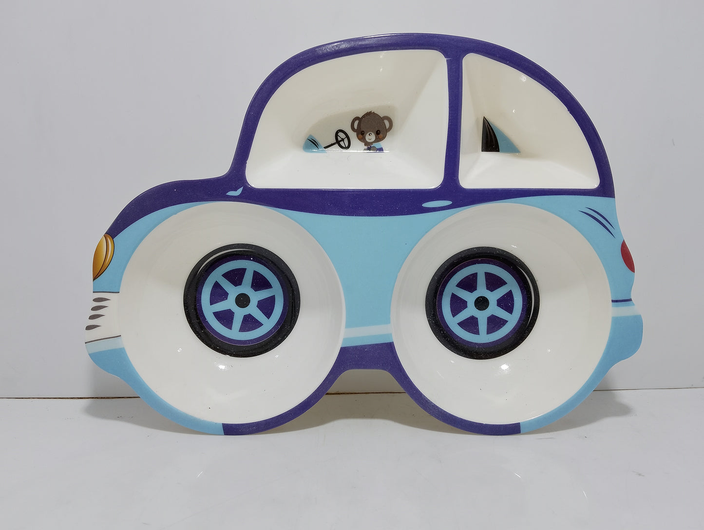 Kids Car Shaped Plate - Fun Divided Meal Tray with Compartments