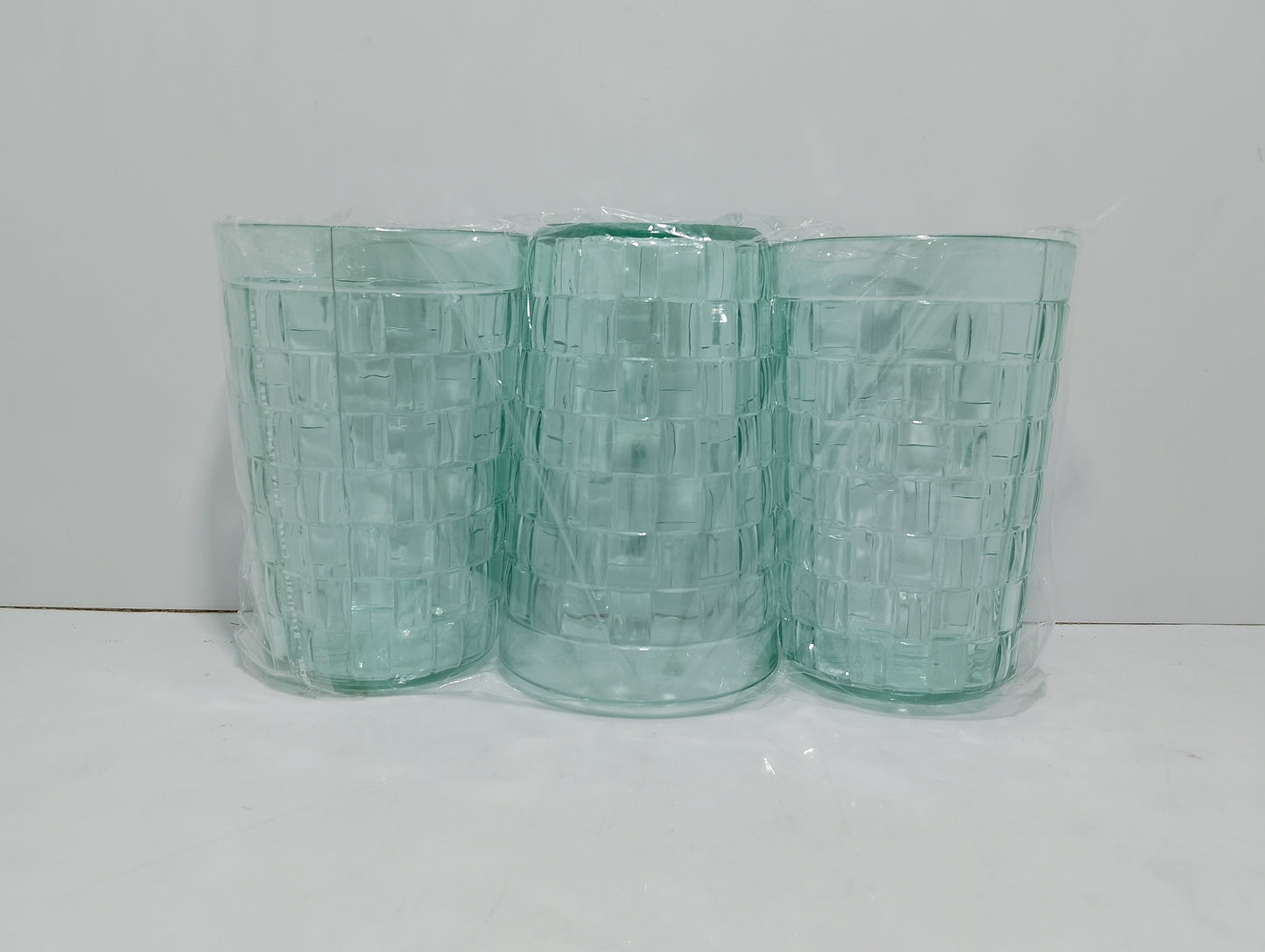 Set of Three Elegant Plastic Party Glasses