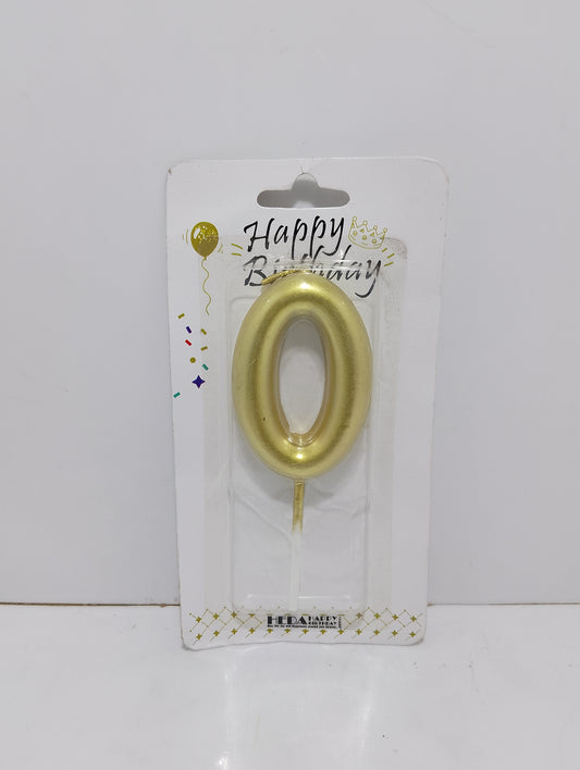 Gold Crown Birthday Candle - Elegant Cake Topper for Parties