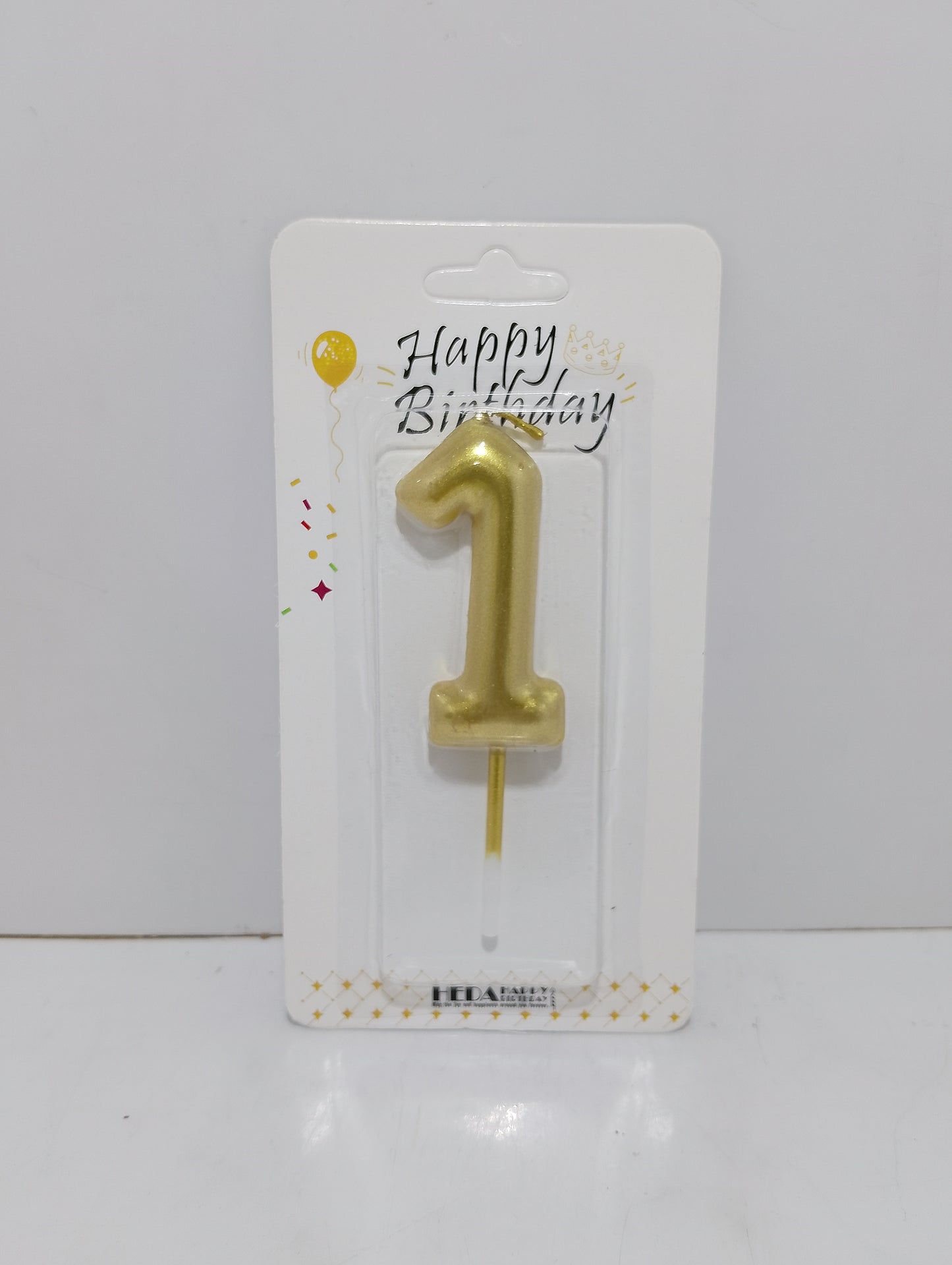 Gold Crown Birthday Candle - Elegant Cake Topper for Parties