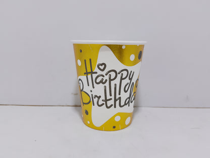 Pack of 10 Happy Birthday Party Cups - Festive Disposable Cups for Celebrations