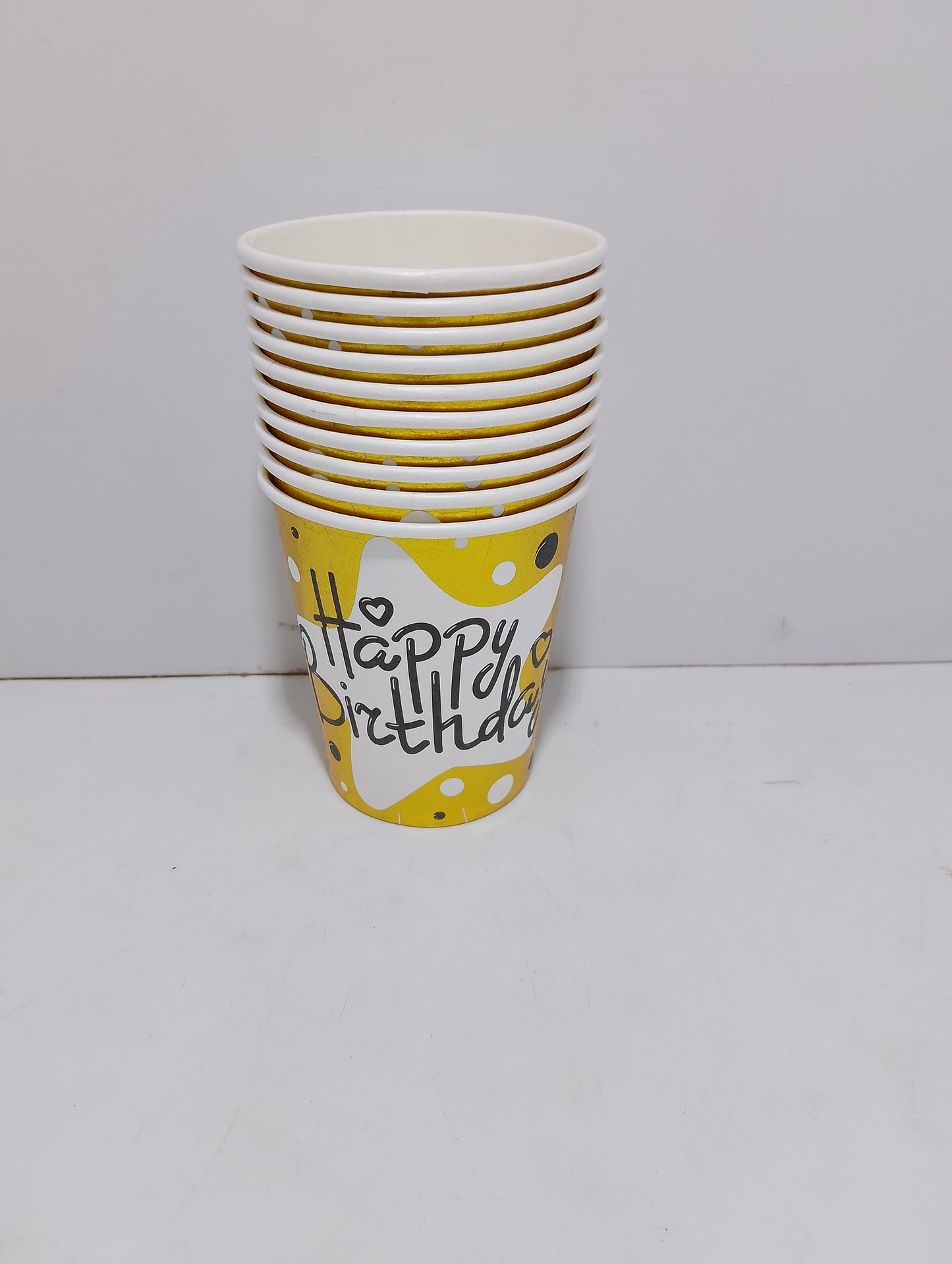 Pack of 10 Happy Birthday Party Cups - Festive Disposable Cups for Celebrations