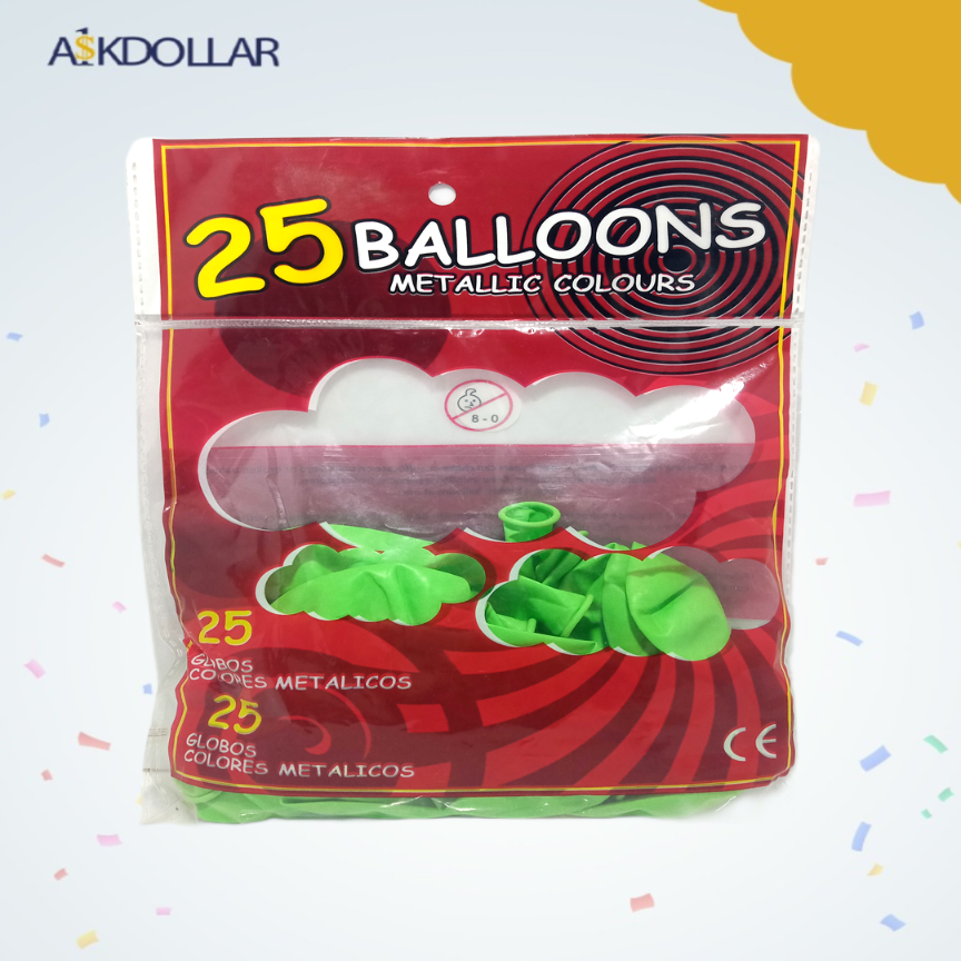 Green and Golden Balloons Pack of 2 - Perfect for Parties and Celebrations