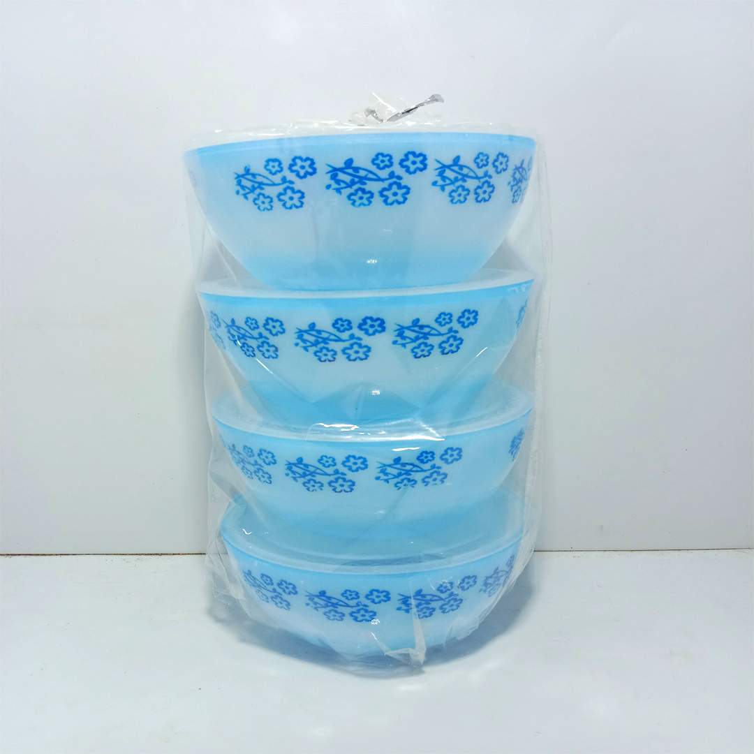 Stackable 4Pcs Plastic Bowl Set for Kitchen Storage