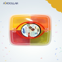 Colorful 3-Compartment Plastic Box