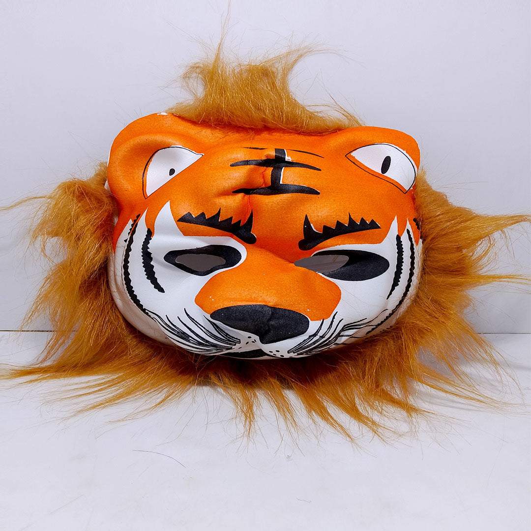 Realistic Tiger Mask with Orange Fur | High-Quality Costume Accessory for Halloween, Cosplay, and Parties