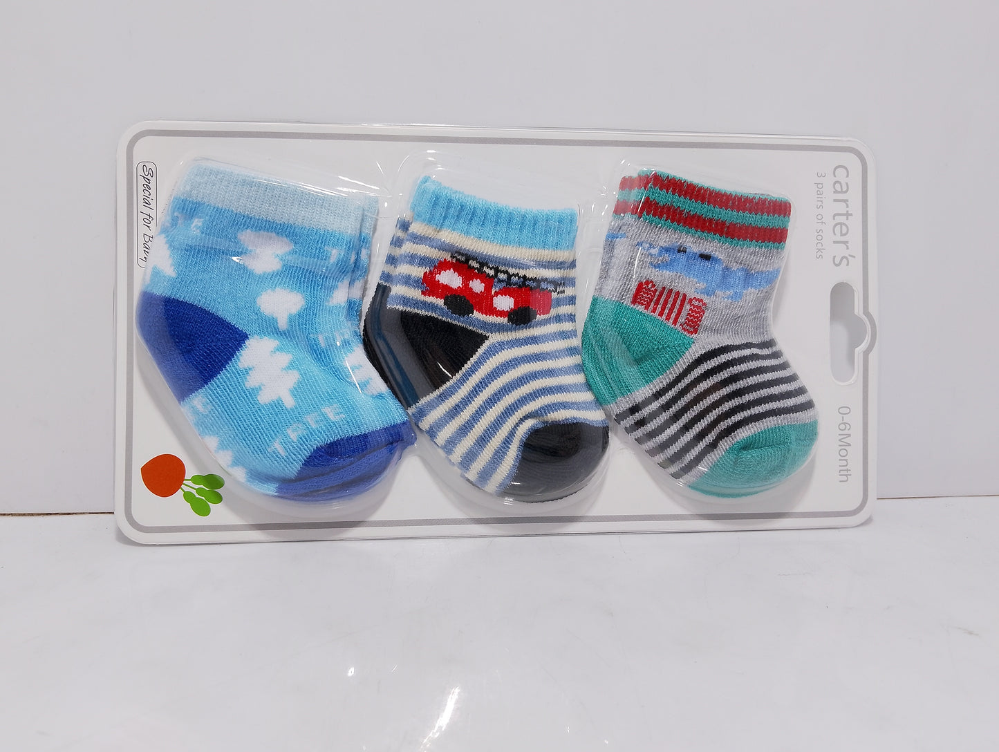 Cute Baby Boy Socks - Soft and Comfortable Newborn Footwear (Set of 3)