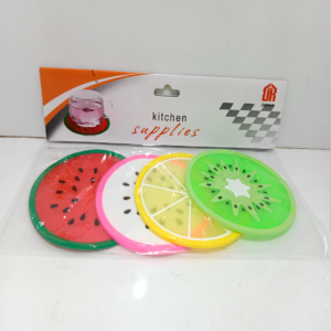 Silicone Fruit Coasters (Set of 4)