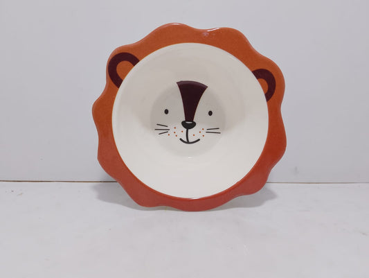 Lion Face Kids Bowl - Fun and Durable Toddler Dinnerware