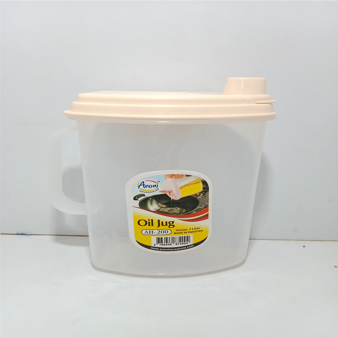 High-Quality Oil Jug with Secure Lid for Easy Pouring