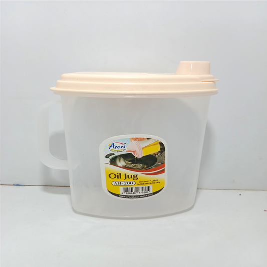 High-Quality Oil Jug with Secure Lid for Easy Pouring