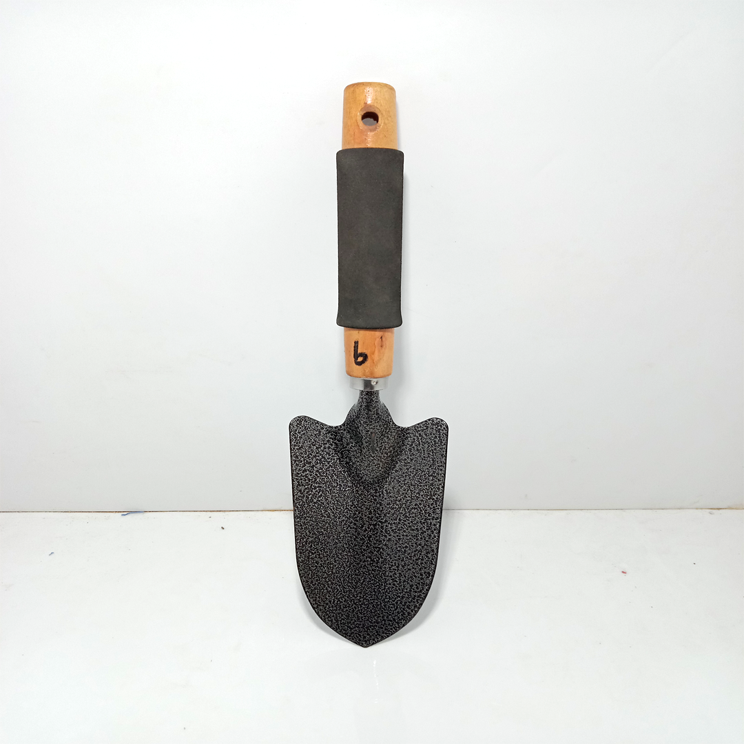 Wooden Handle Garden Shovel for Digging, Planting, and Scooping