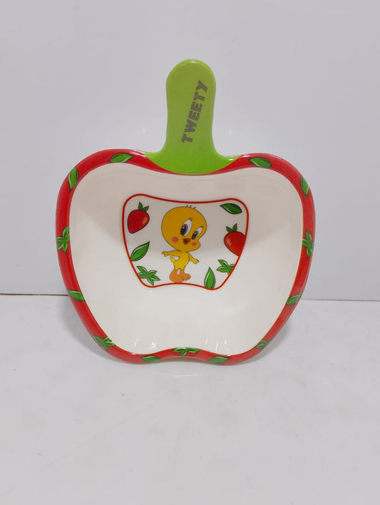 Adorable Tweety Bird Kids Bowl - Apple Shape Design