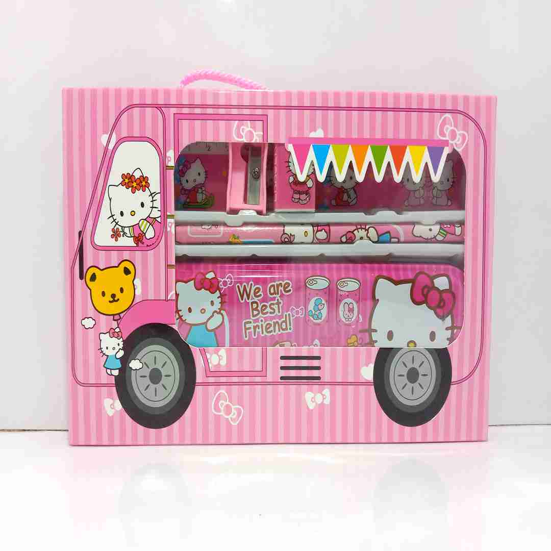 Kids Creative Play Bus-Shaped Pencil Case with Multiple Compartments