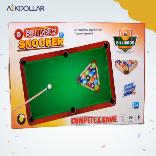 Snooker Table Billiard Ball Set with Accessories for Kids