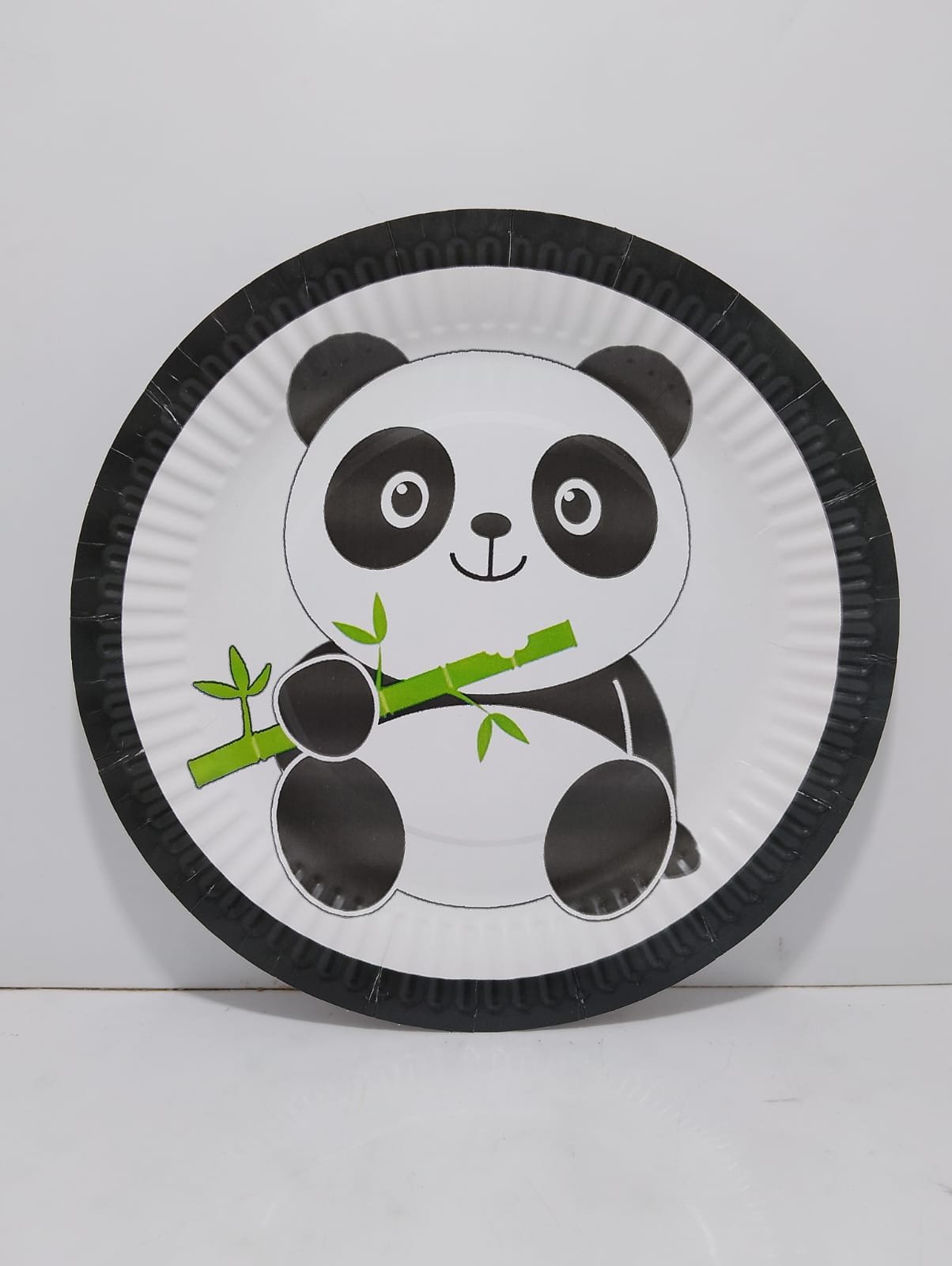 Pack of 10 Cute Polka Dot & Panda Themed Party Plates