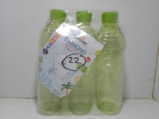 Pack of 3 Unbreakable Plastic Water Bottles